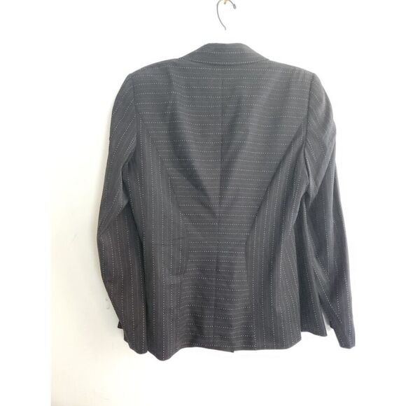 Escada Women Black 100% Pure New Wool 3 Button Blazer size EU44 or US 10 - Picture 3 of 11